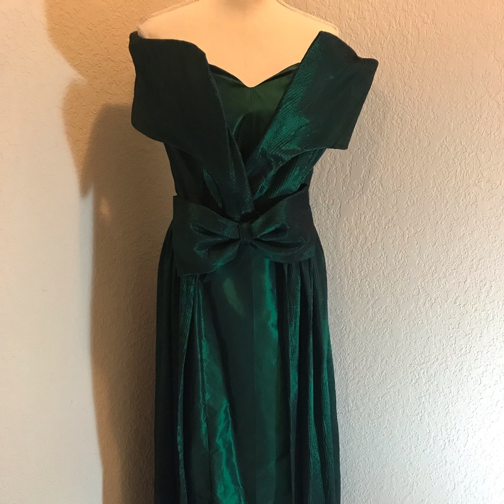 Vintage Green Taffeta Dress
